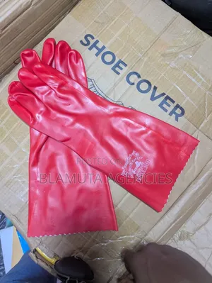 PVC Gloves Red