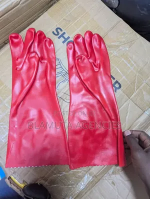 PVC Gloves Red