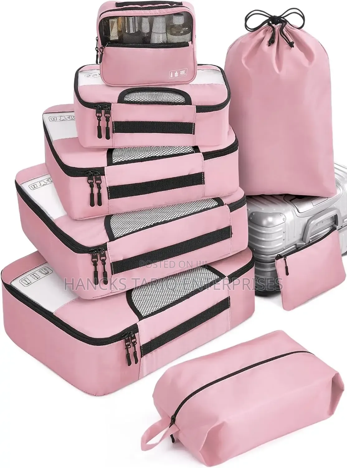 Multi-Piece Travel Packing Cube Set.