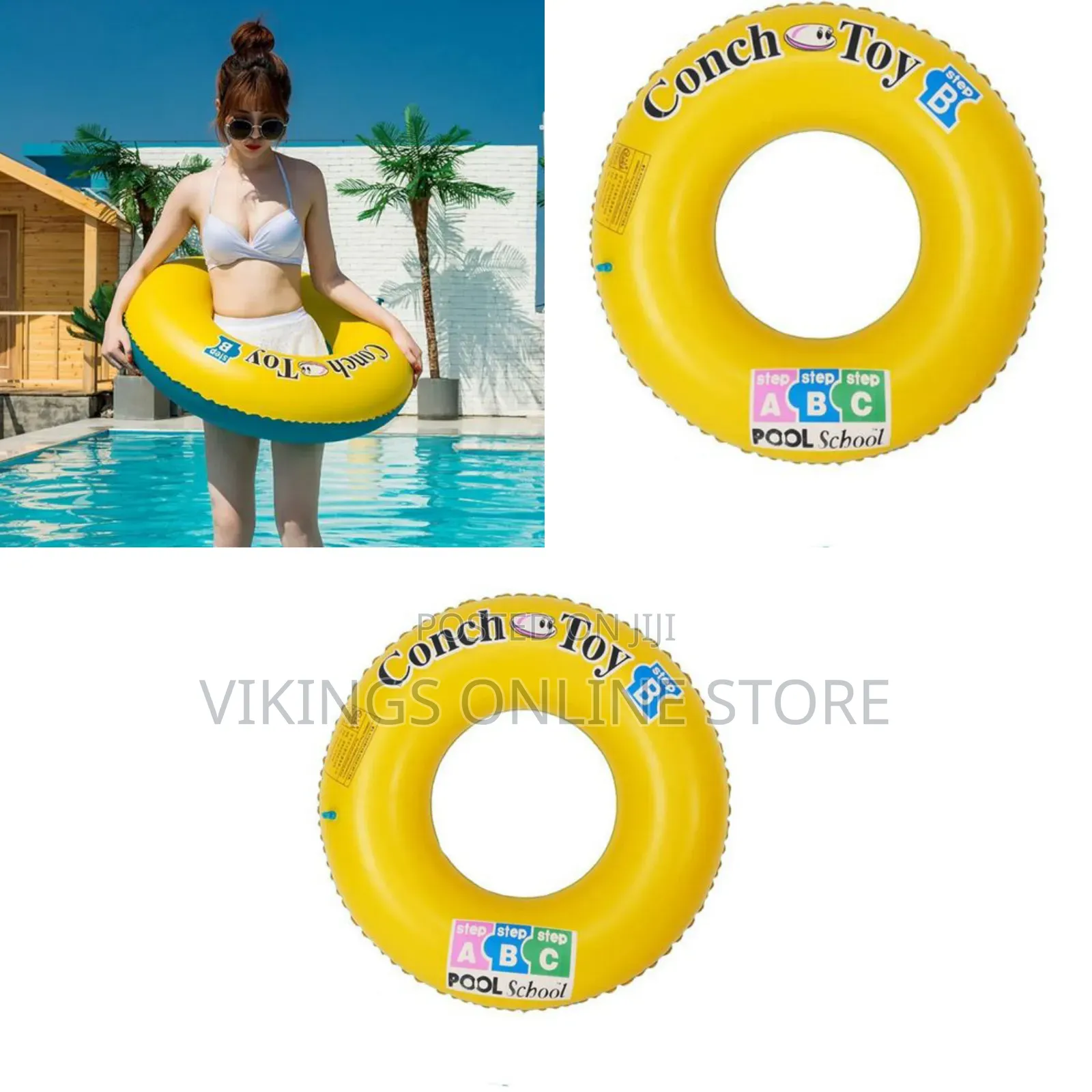 80CM Rubber Swimming Ring Pool Float: Kids and Adults Inflatable