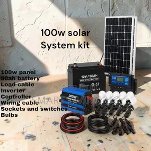 100W Solar Kit With Battery Inverter – Ready to Use