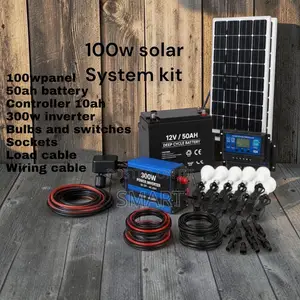100W Solar Kit With Battery Inverter – Ready to Use