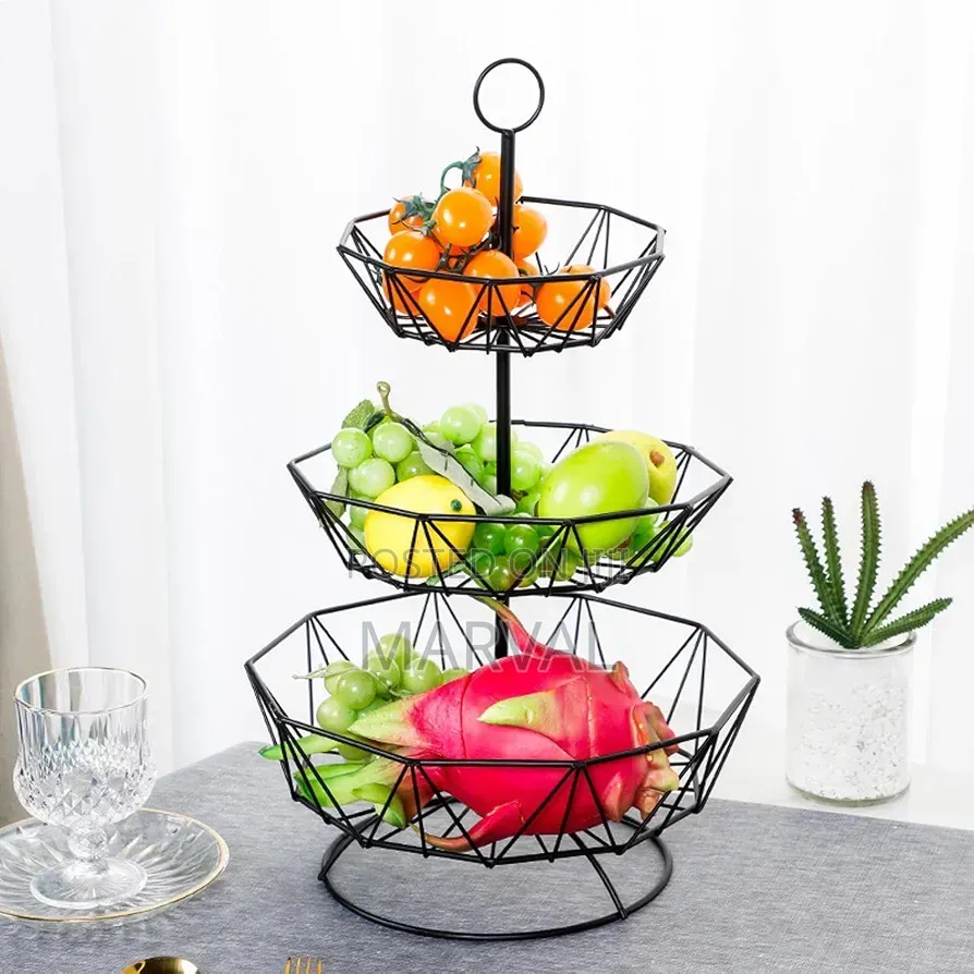 Kitchen 3-Tier Geometric Fruit Organizer
