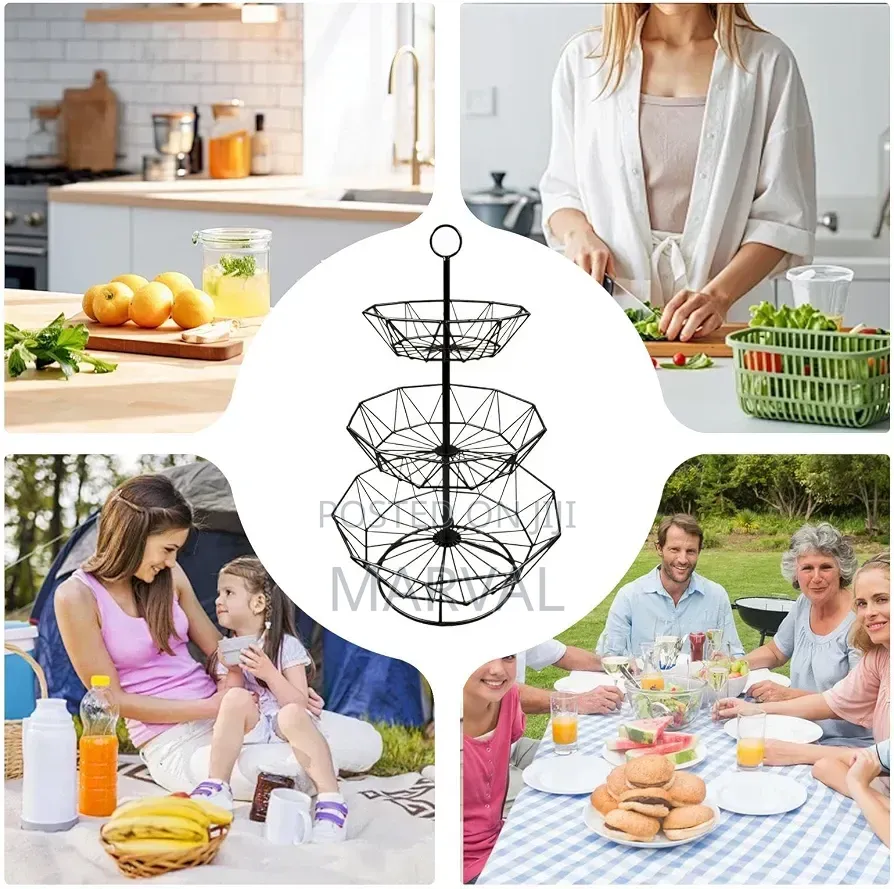 Kitchen 3-Tier Geometric Fruit Organizer