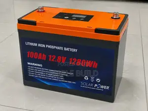 100Ah LiFePO4 Lithium Battery 1.28kWh Solar Backup 12V