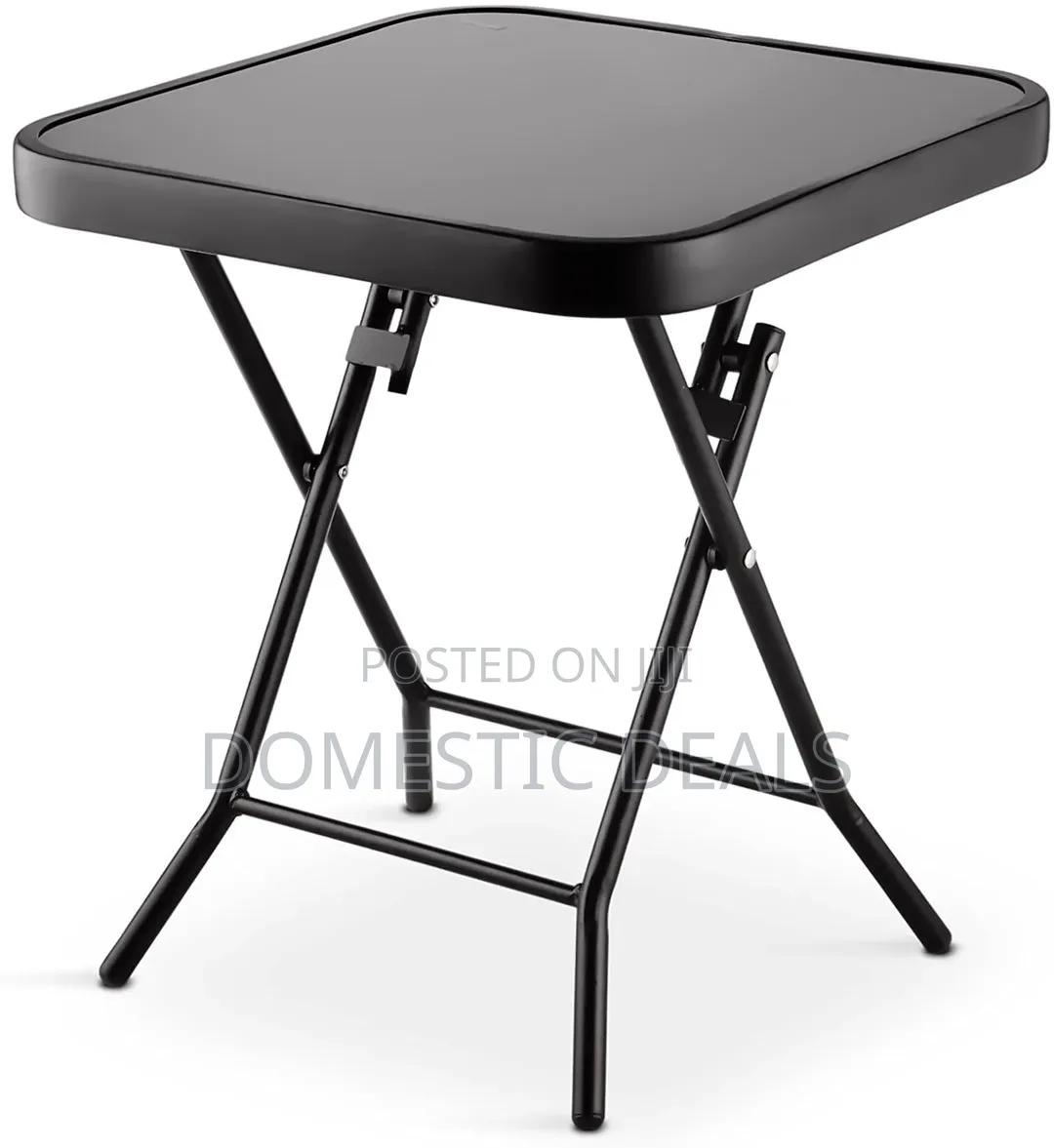 Glass Top Folding Side Table