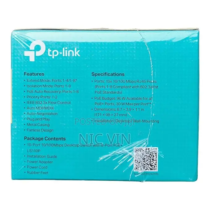 TP-Link 10-Port Desktop Switch With 8-Port PoE+