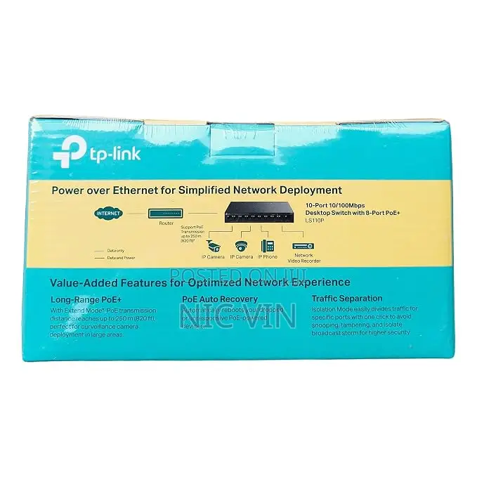 TP-Link 10-Port Desktop Switch With 8-Port PoE+