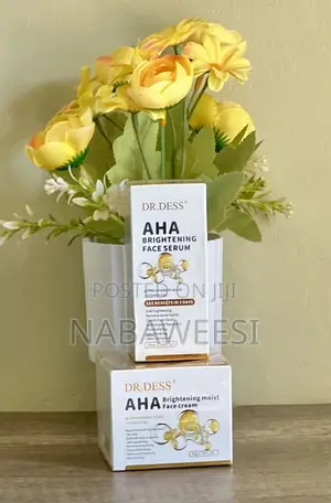 AHA Brightening Face Serum and Face Cream