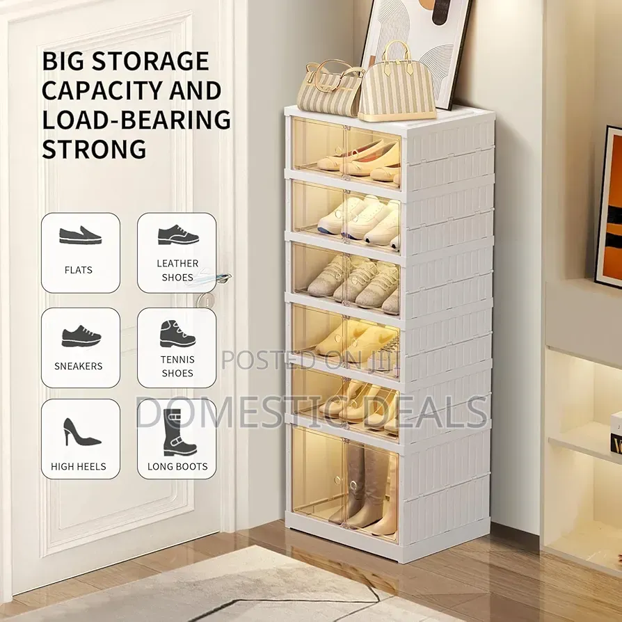 6-Tier Foldable Shoe Rack Organizer
