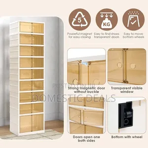 9 Tier Foldable Shoe Rack Organizer