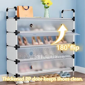 Shoe Rack 2 Rows, 5 Tiers, Slim, Entryway Storage