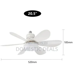 Ceiling Fans With Lights, E27 40W 20.5inch Small Ceiling Fan