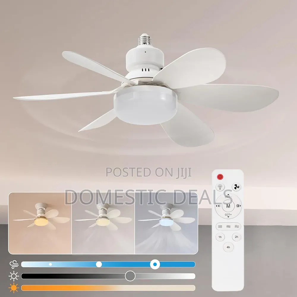 Ceiling Fans With Lights, E27 40W 20.5inch Small Ceiling Fan