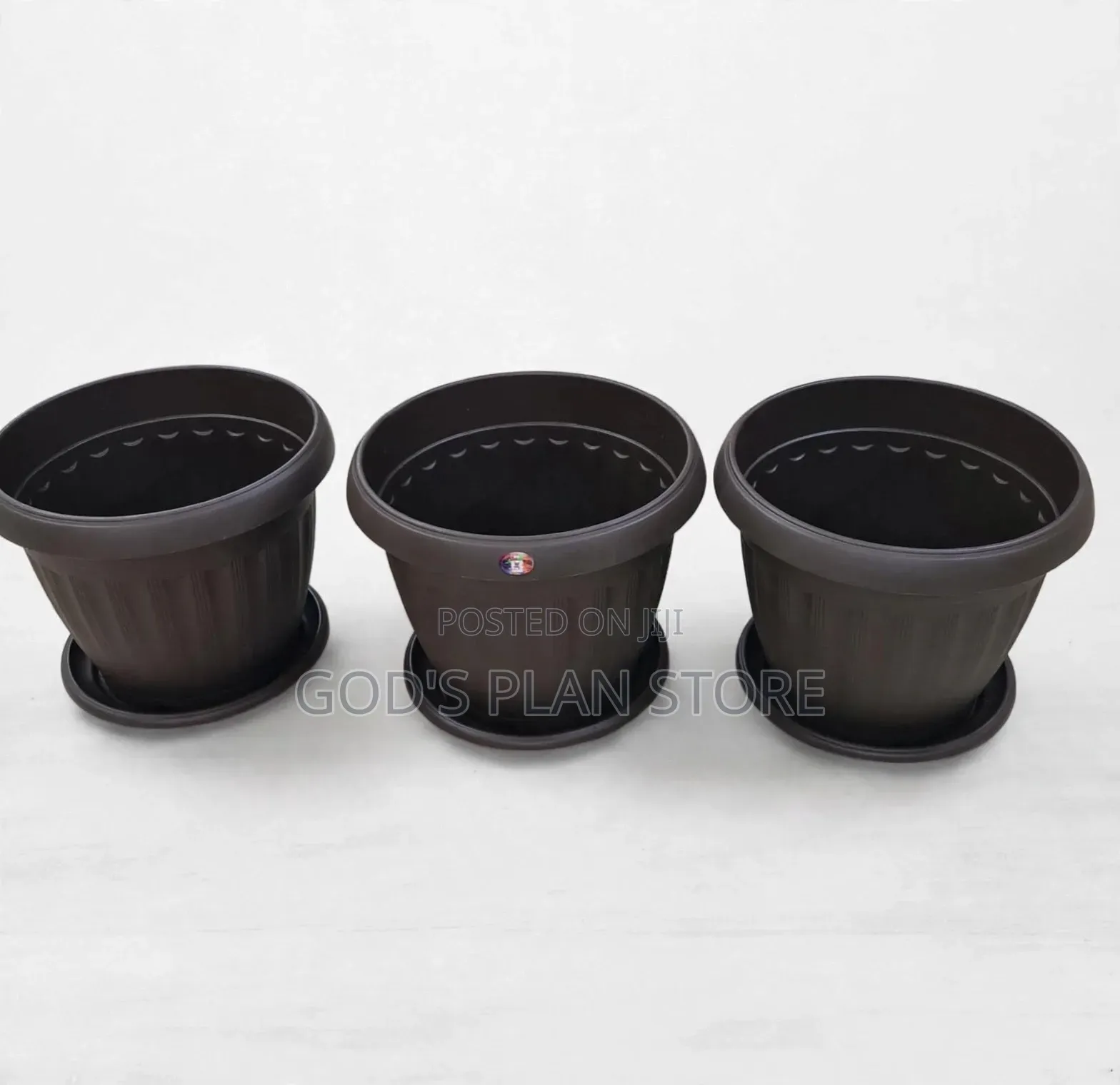 Dark Brown Plant Pots Plastic Flower Pots