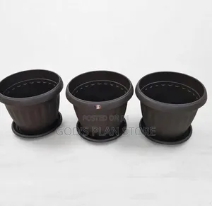Dark Brown Plant Pots Plastic Flower Pots