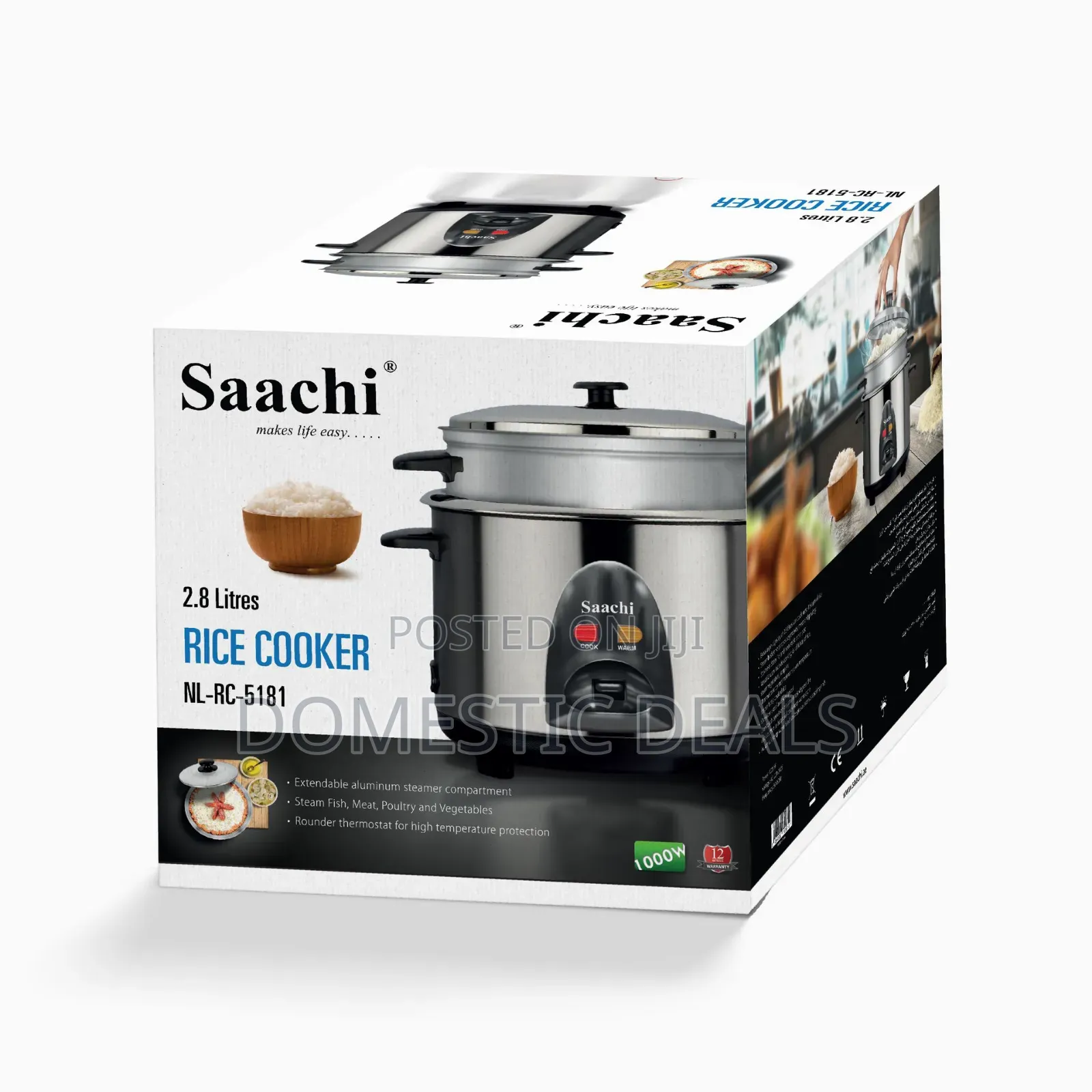 Saachi 2.8-Litres Rice Cooker NL-RC-5181-BK