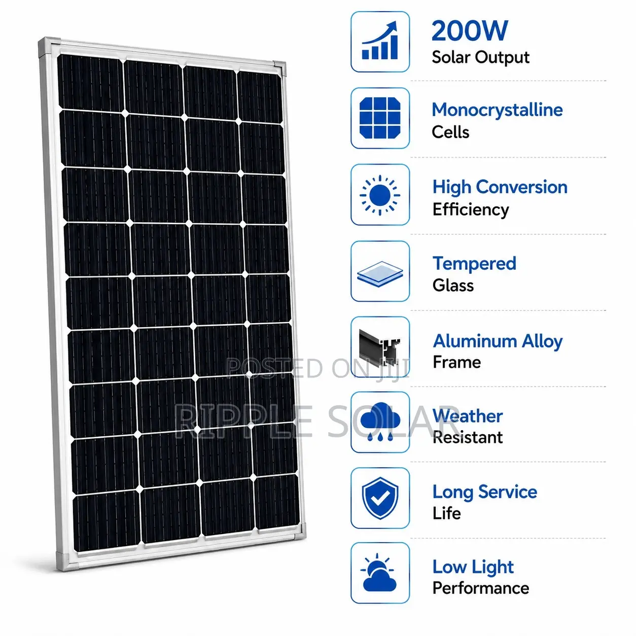 200W Solar Panel High Efficiency PV Module for Home Farm