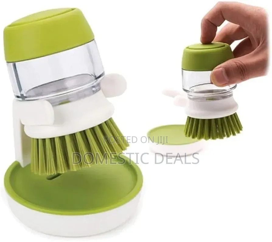 Dish Brush With Soap Dispenser,