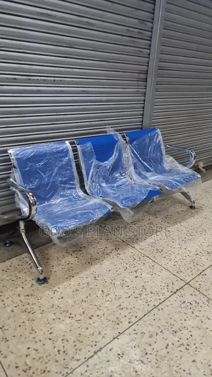 3 Seater Waiting Chairs Waiting Chairs Blue for Office