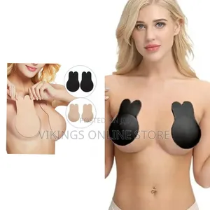 Pair of Rabbit Ears Women's Anti-Penetration Point Adhesive Bra