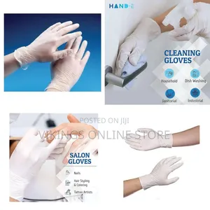 100 Pack of Nitrile Disposable Clear Gloves Latex Free Vinyl