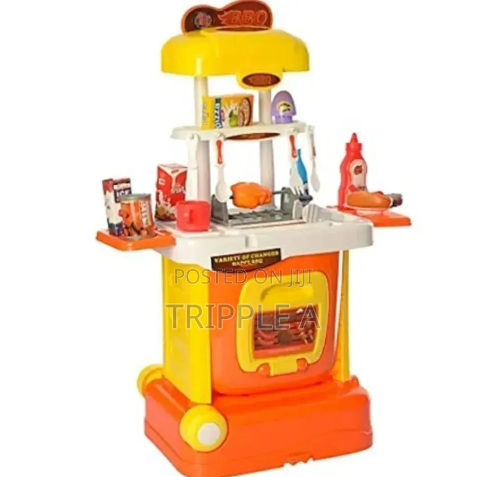2 in 1 Kids BBQ Drawer Suitcase Play House