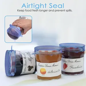Set of Reusable Silicone Stretch Lids.