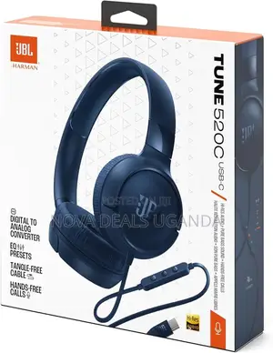 JBL Tune 520C USB-C Wired Headphones – High-Resolution Sound
