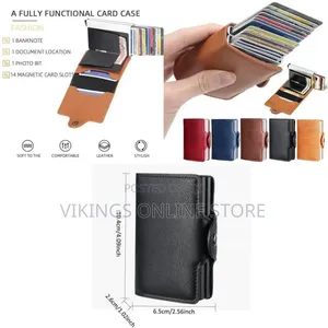 1 Piece of 9.5 * 6.5cm Mini Double Box Metal Wallet Vintage Leather