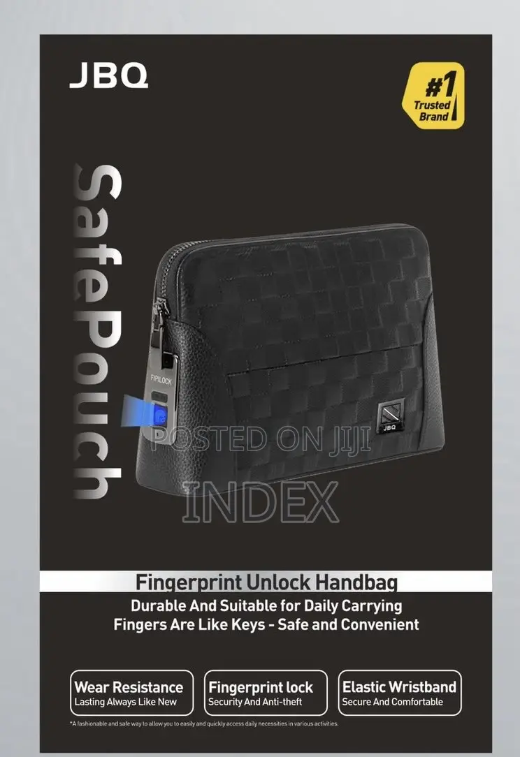 JBQ Finger Print Unlock Wrist Bag / Pouch Bag