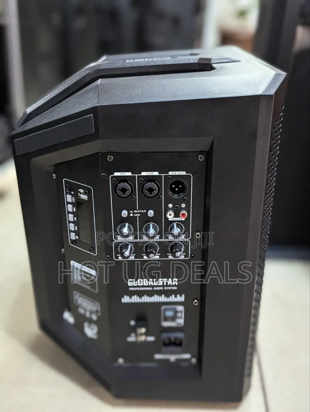 Global Star Rechargeable Speaker With Bluetooth, USB Ports,Microphones