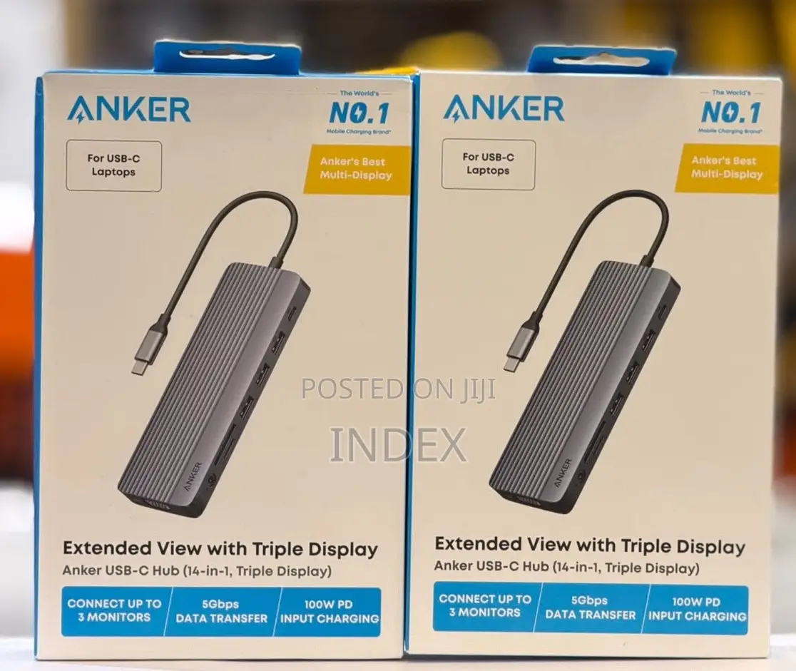 Anker 14in1 USB C Hub, Triple Display USB-C Hub (14-in-1), 4K@60Hz HDM