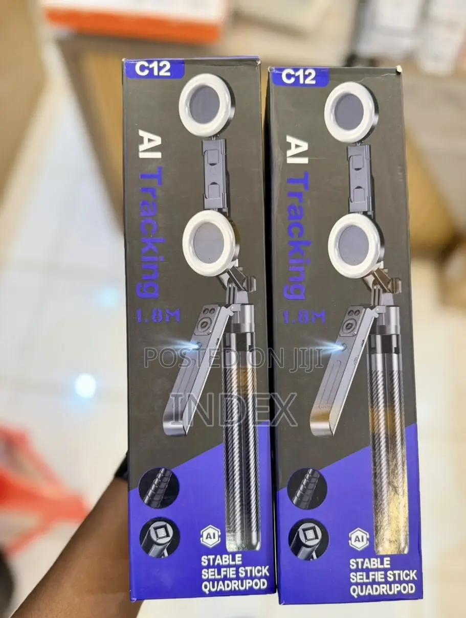 C12 Pro AI Face Tracking Tripod 1.8M Selfie Tripod With Lights