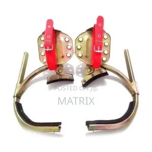 Concrete Pole Climbers With Safety Harnesses and Hook