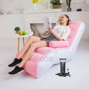 S-Shaped Inflatable Lazy Sofa Chair With a Pump
