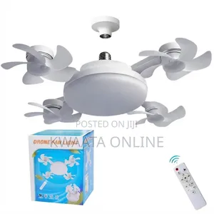 2 in 1 Drone Fan Light, 3 Colors Hanging Fans With Led Lights,(4 Head)