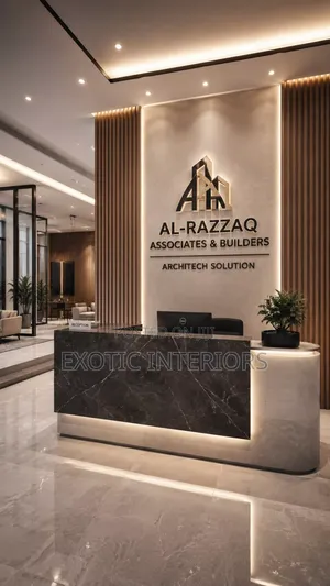 Rreception Desk and Back Ground Wall Design Call