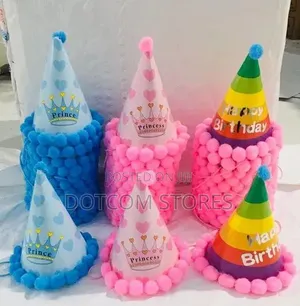 6pcs Birthday Party 3 Color Gonda Cap