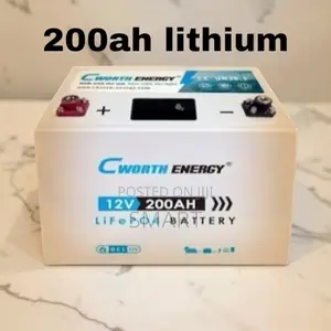 Long-Life Cworth 200Ah Lithium Battery for Inverters Solar iPX