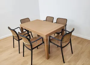 6-Person Dining Set Plastic Table and Chairs Plastic Table and Chairs
