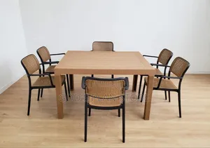 6-Person Dining Set Plastic Table and Chairs Plastic Table and Chairs