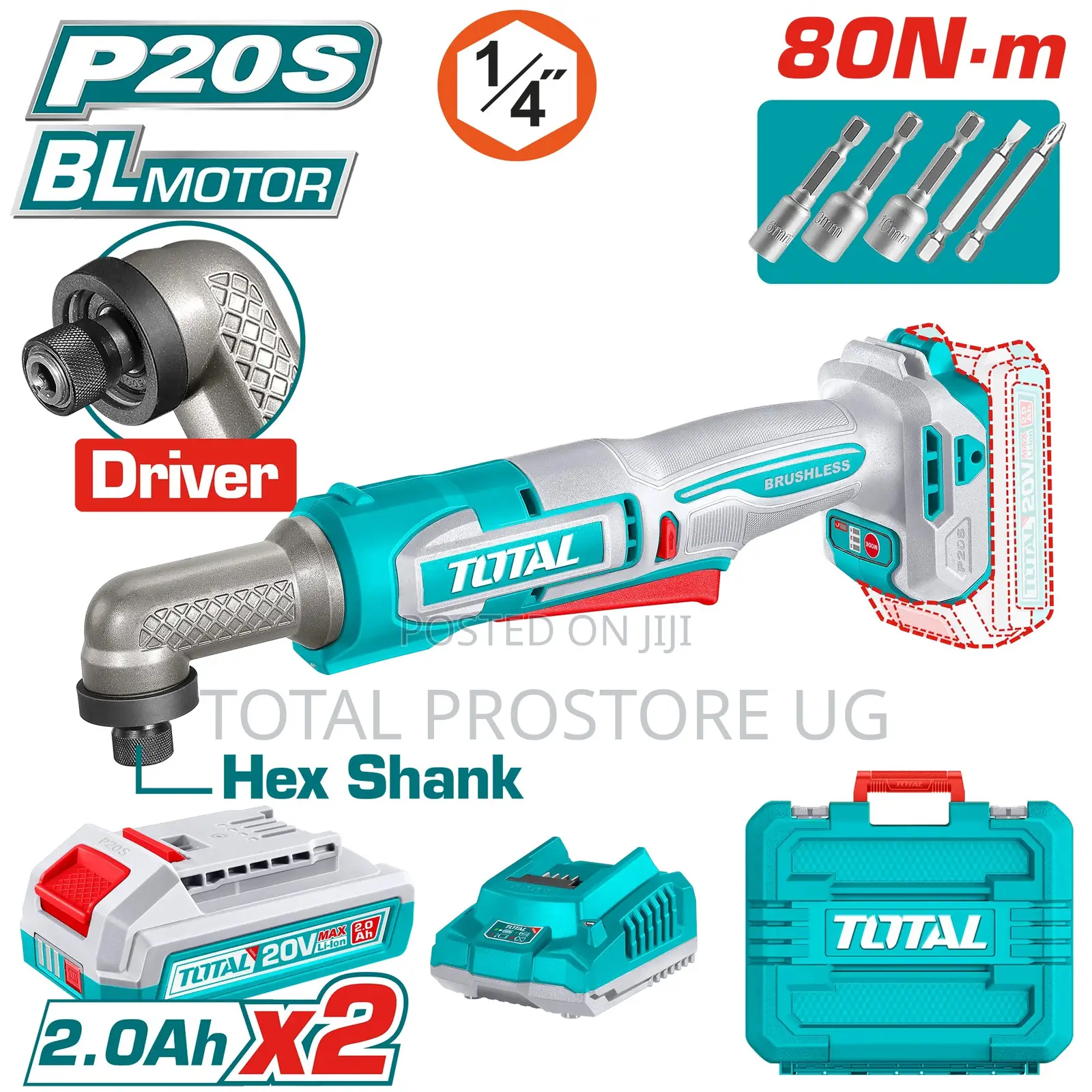 Cordless Angle Impact Driver 80n.m