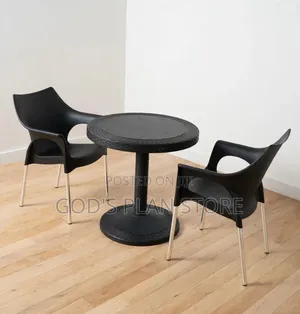 2-Seater Rattan-Style Plastic Table and Chairs