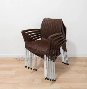 Colorful Rattan-Style Plastic Armchairs Plastic Chairs