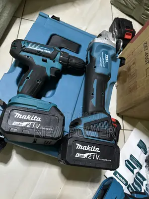 Rechargeable Set of Drill and Angle Grinder