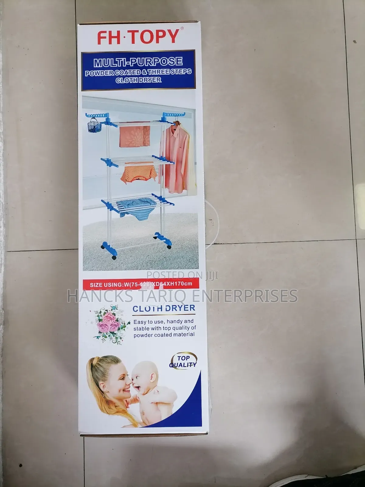 -TOPY Multi-Purpose Floor Standing Clothes Drying Rack.