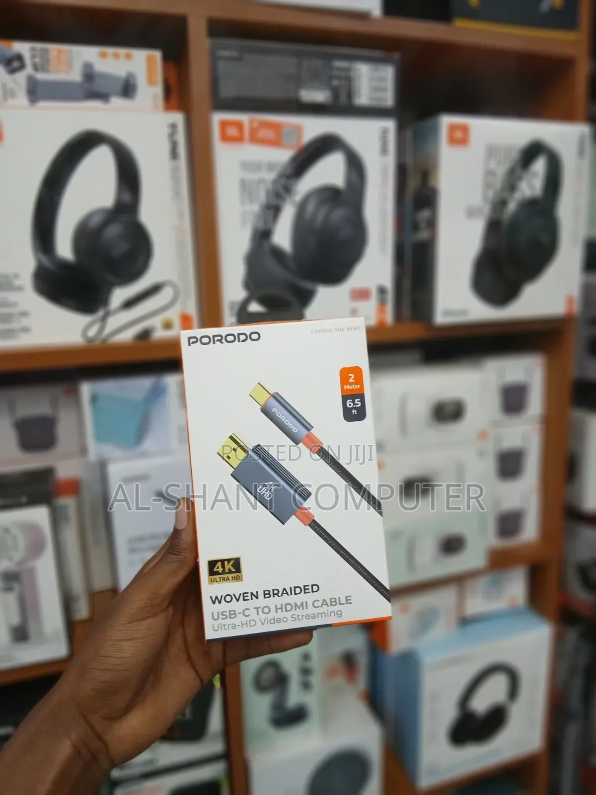 Porodo Woven Braided USB-C to Hdmi Cable