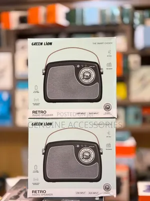Green Lion Retro Radio Speaker With FM Bluetooth