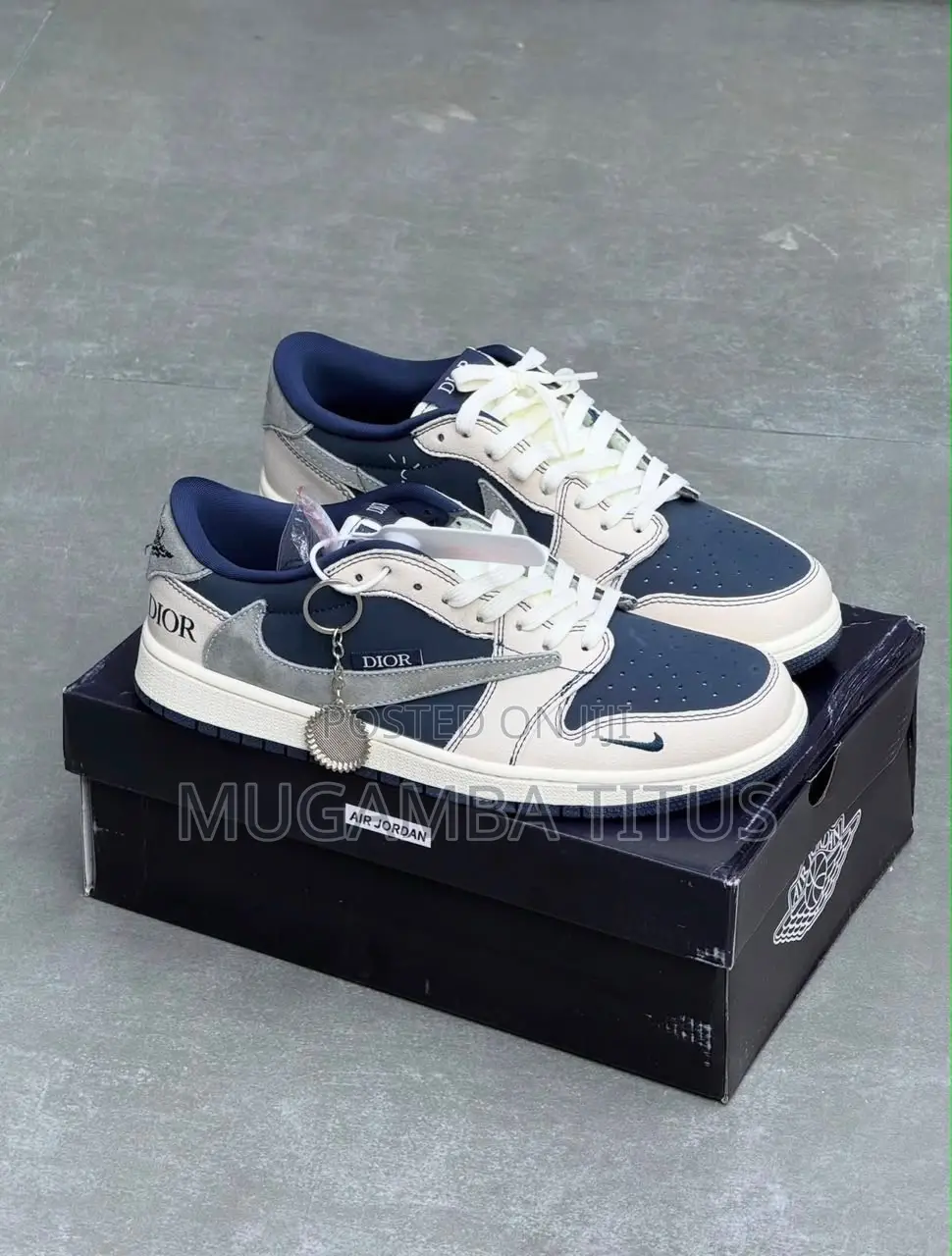 Dior Air Jordan Retro 1 X Travis Scott Navry Blue